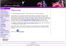 Tablet Screenshot of centrestagedance.ca